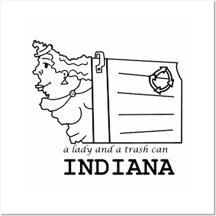 A funny map of Indiana 2 Posters and Art